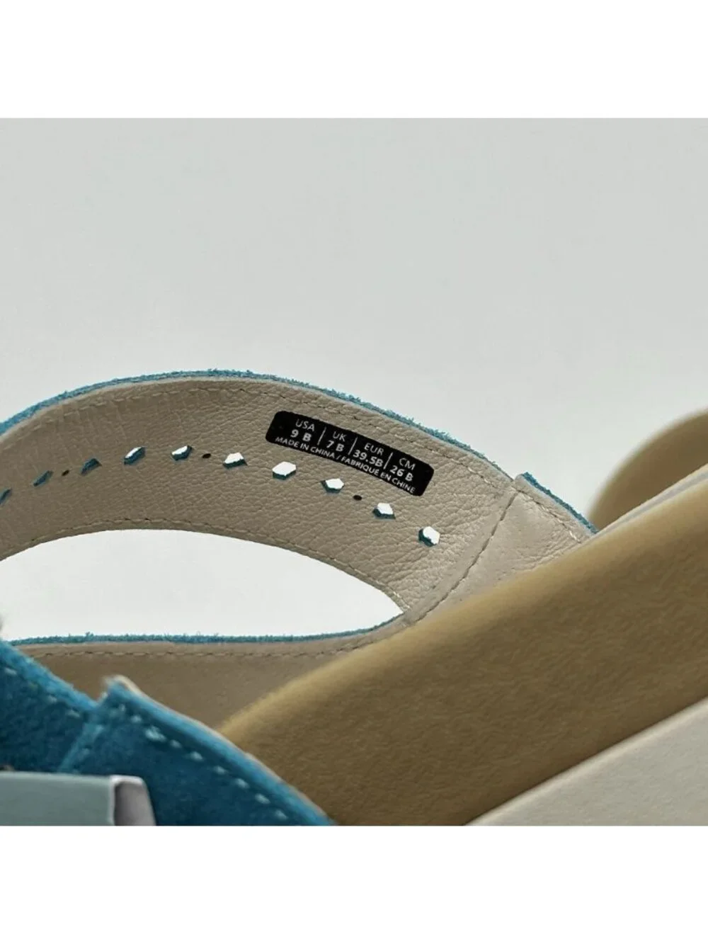 Revitalign Corpus Biscay Blue Suede Slides Orthotic Sandals Women's Size 9B NIB